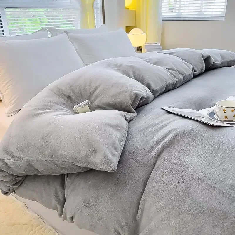 Kuscheliger Flanell Fleece Bettbezug Winter Warm