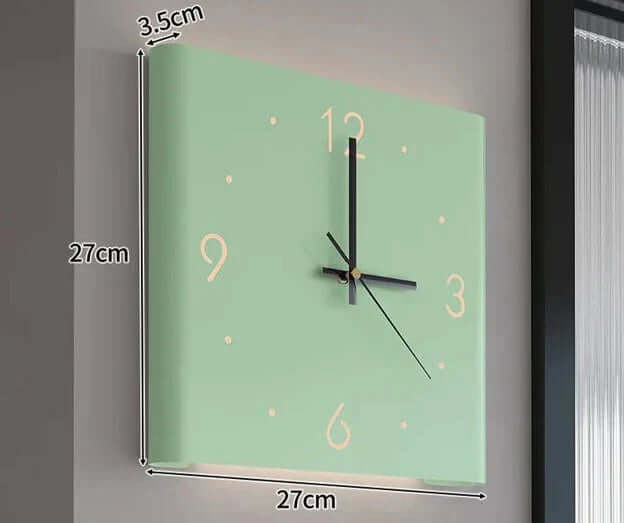 Zweiseitige Quadratische Wanduhr mit Beleuchtung