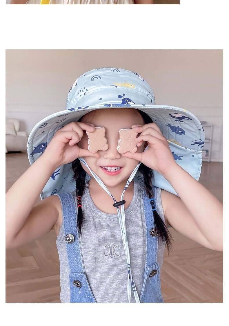 Sonnenhut Kinder Anti-UV mit Pfeife - Schutz für Sommertage