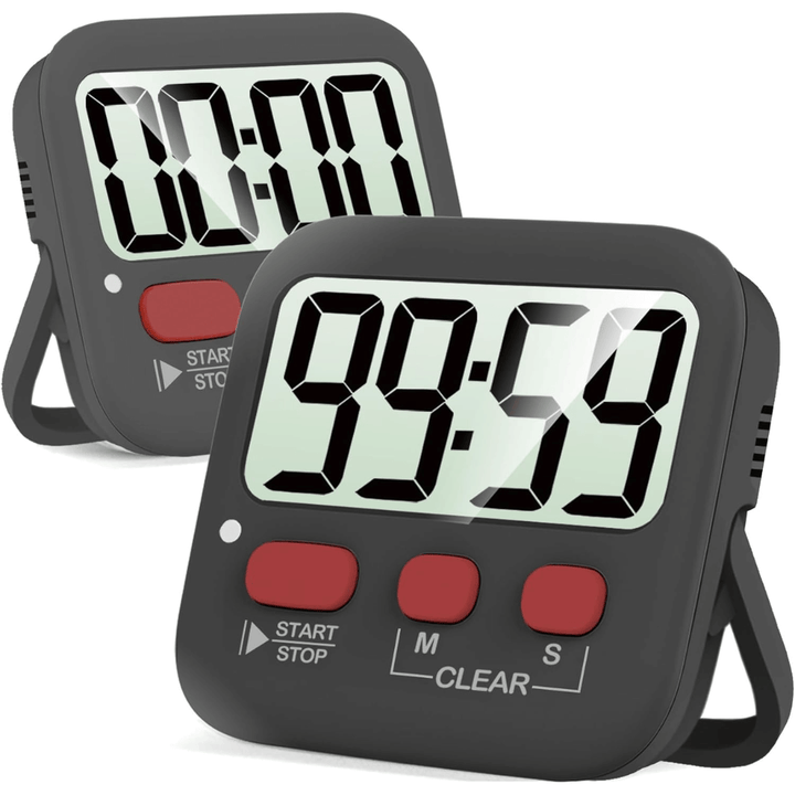 2er-Pack Digitale Küchen-Timer mit Magnet