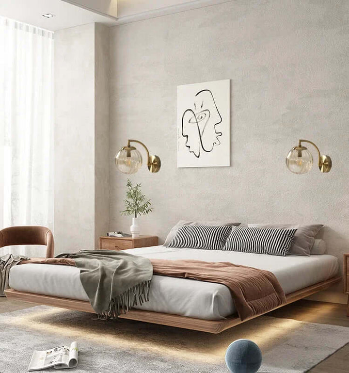 Moderne Glas-Wandleuchte, Warmweiß, 25cm