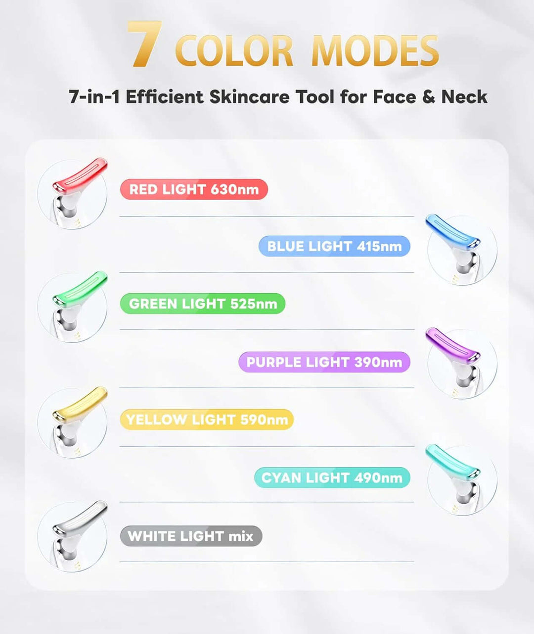 LED-Gesichtsmaske mit 7 Farben - Anti-Aging & Hautpflege