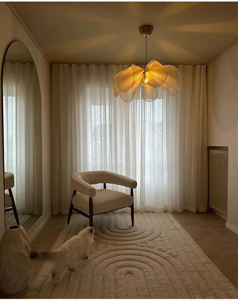 Japandi Stoff-Kronleuchter