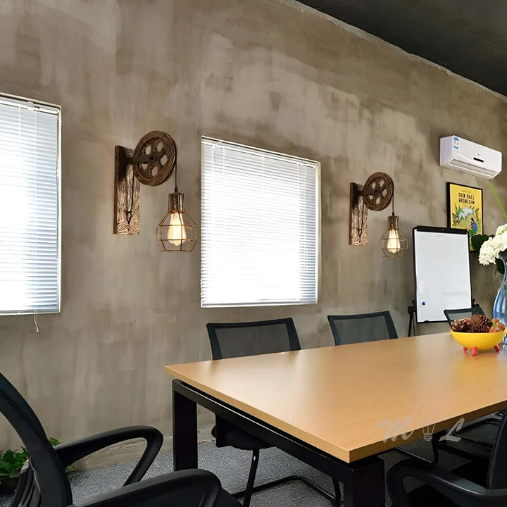 Vintage Industrie LED Wandleuchte