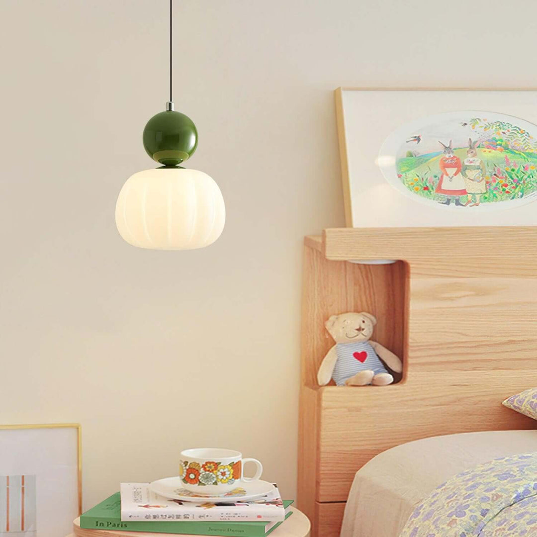 Elegante Kürbis Pendelleuchte, 14cm