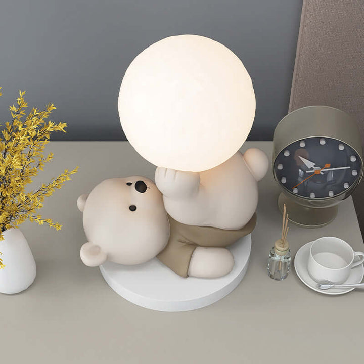 LED-Nachtlicht Teddybär Mondlampe