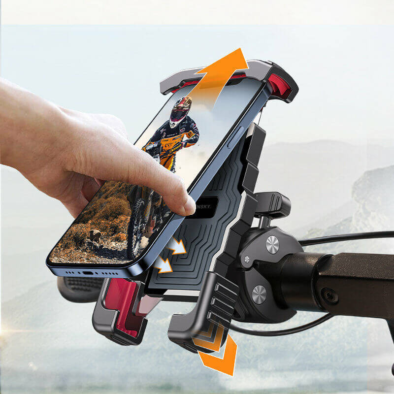 Robuster Fahrrad Smartphone Halter mit 360° Drehung