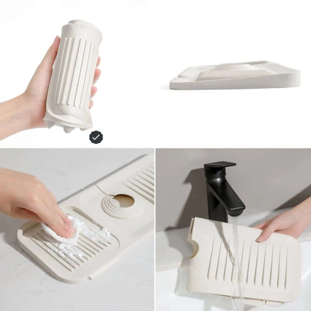 Silikon Ablaufmatte & Spritzschutz für Küche & Bad