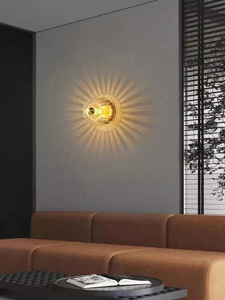 Skandinavische Bauhaus Wandleuchte Glas Modern