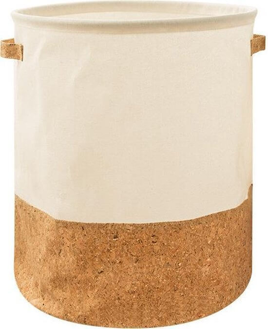 Wäschekorb Baumwoll-Leinen rund