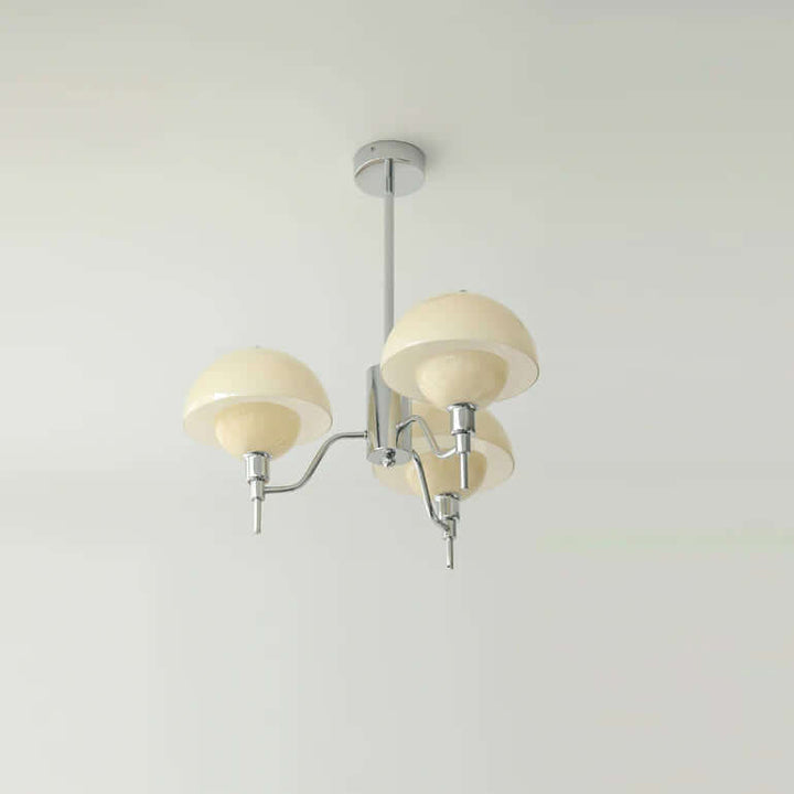 Cremefarbener Blasen-Kronleuchter