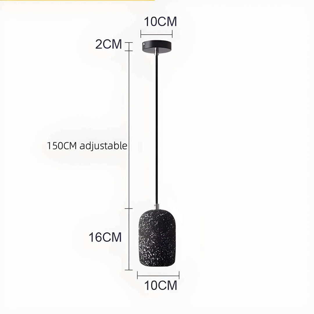 Industrielle Hängeleuchte- Zement & Glas