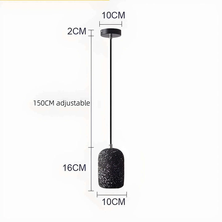Industrielle Hängeleuchte- Zement & Glas