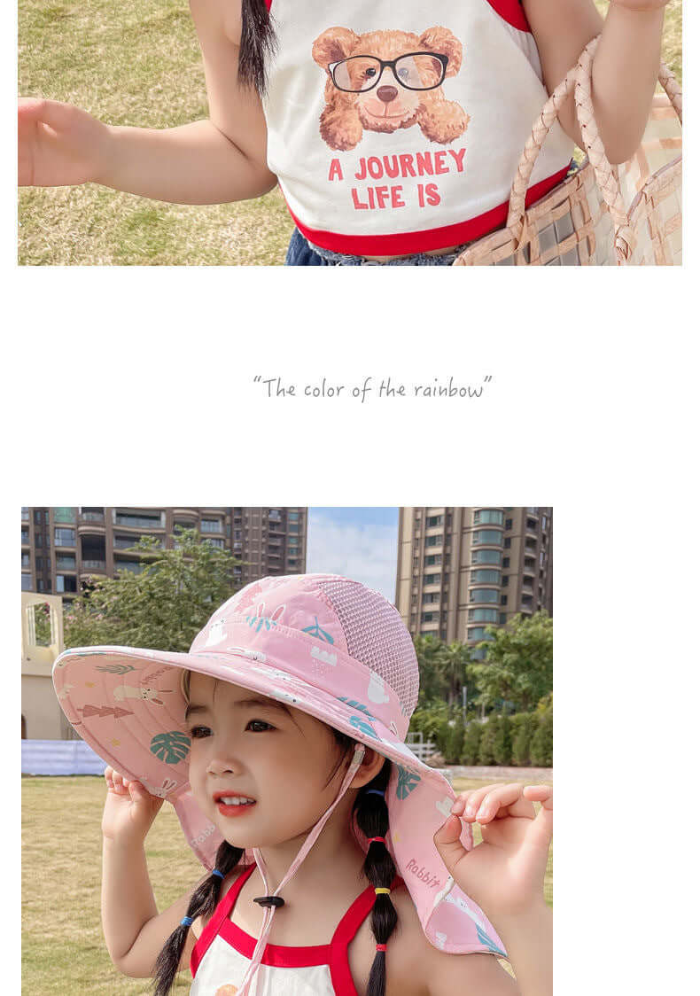 Sonnenhut Kinder Anti-UV mit Pfeife - Schutz für Sommertage