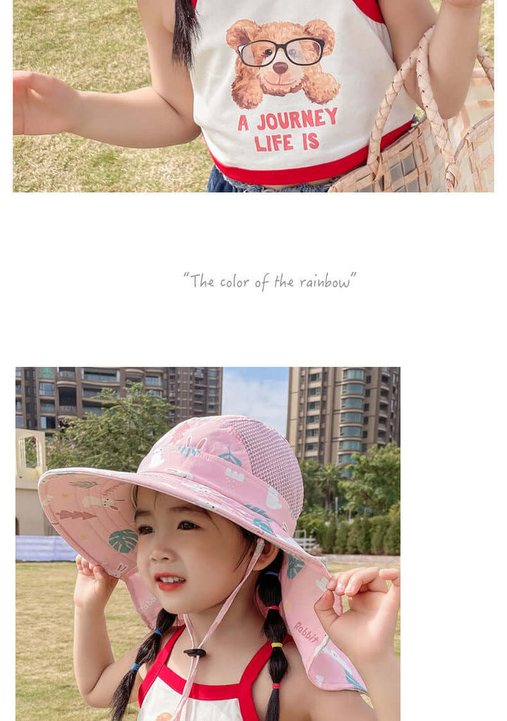 Sonnenhut Kinder Anti-UV mit Pfeife - Schutz für Sommertage