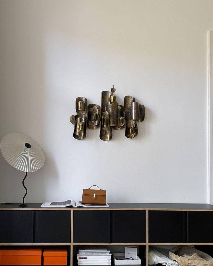 Designer Tischlampe Metall Modern Wellenförmig