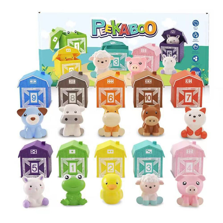 Montessori Bauernhoftiere Lernspielzeug für Kleinkinder