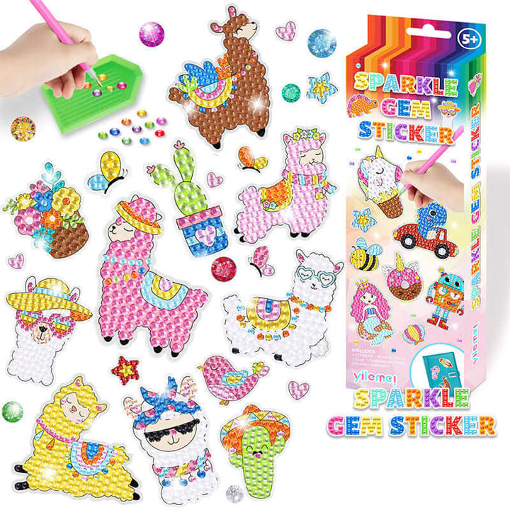Kinder-Diamant-Sticker Set - Glitzernde Bastel-Steine