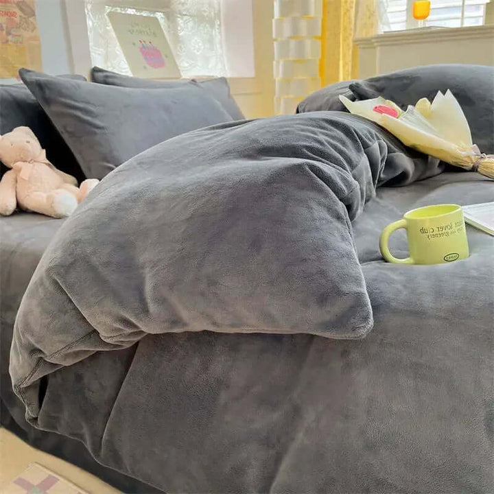 Kuscheliger Flanell Fleece Bettbezug Winter Warm