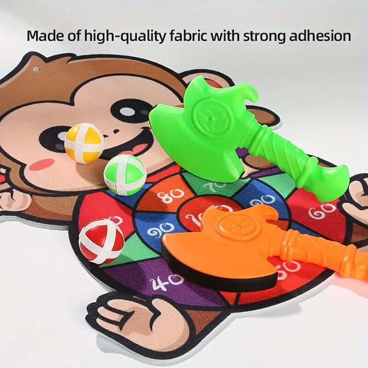 Kinder-Dartspiel Set - Affen-Design Wurfspiel Zielübung