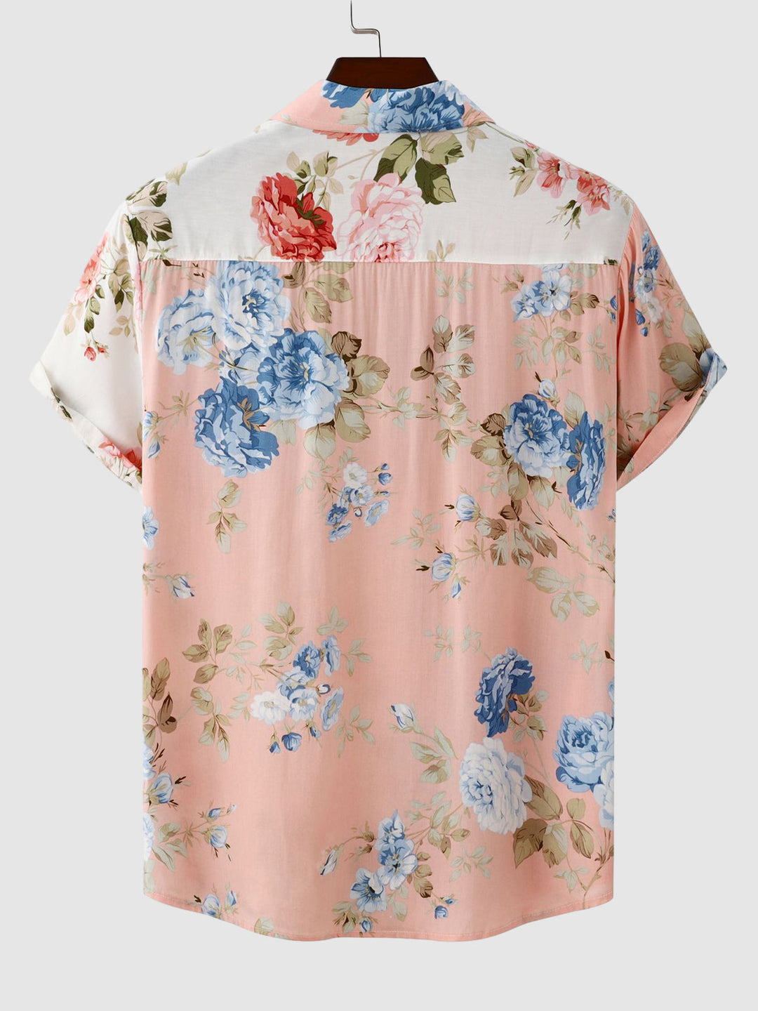 Stylish men's button-down short sleeve shirt. Subtle Kashmir floral design, perfect for summer.