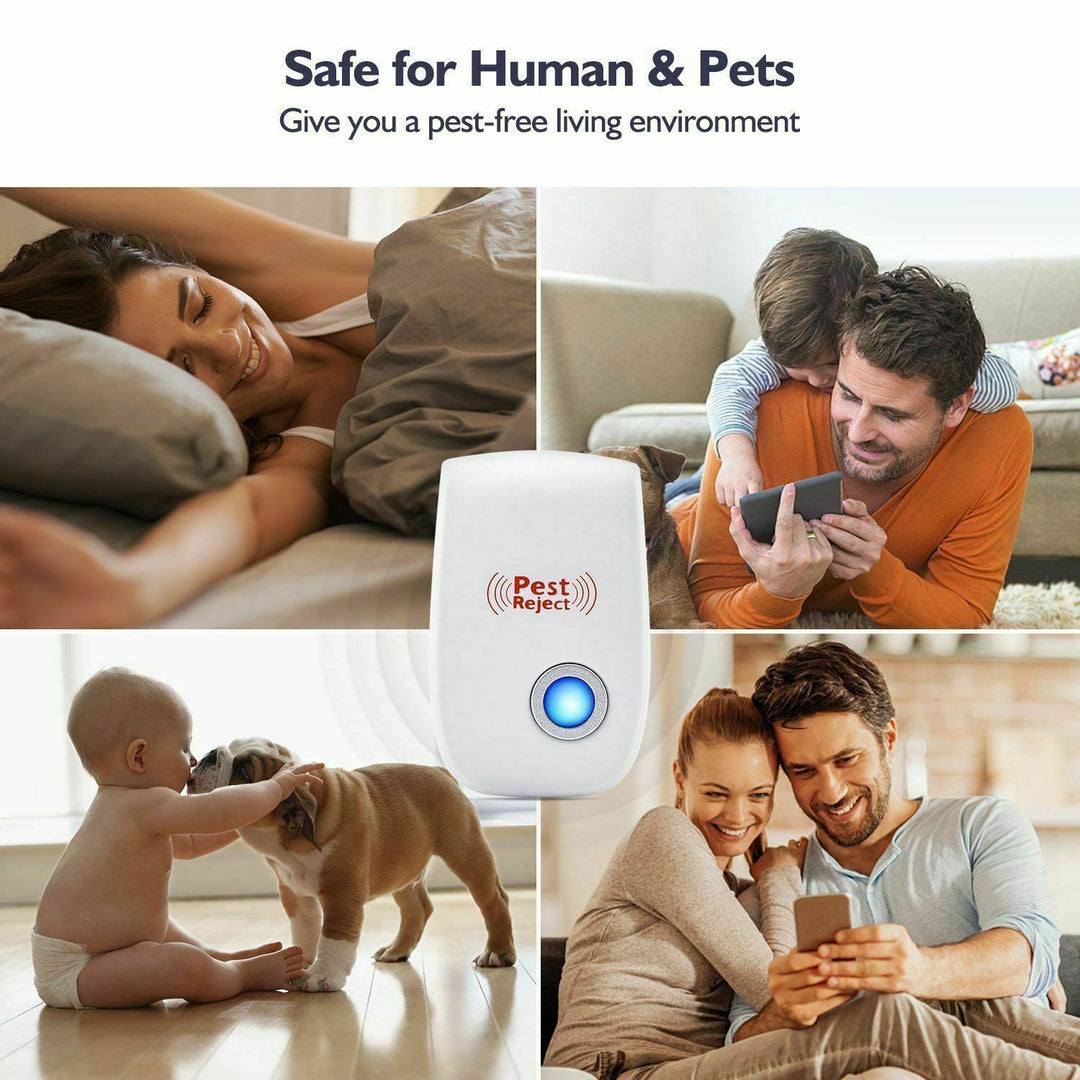 Advanced ultrasonic rodent repeller, non-toxic & silent pest control, ideal for safe indoor/outdoor squirrel deterrence.
