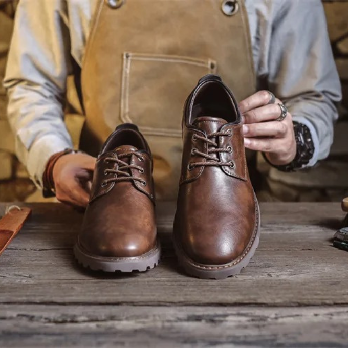 Classic black men's dress shoes, Cedar Ridge Oxfords for business casual and events.