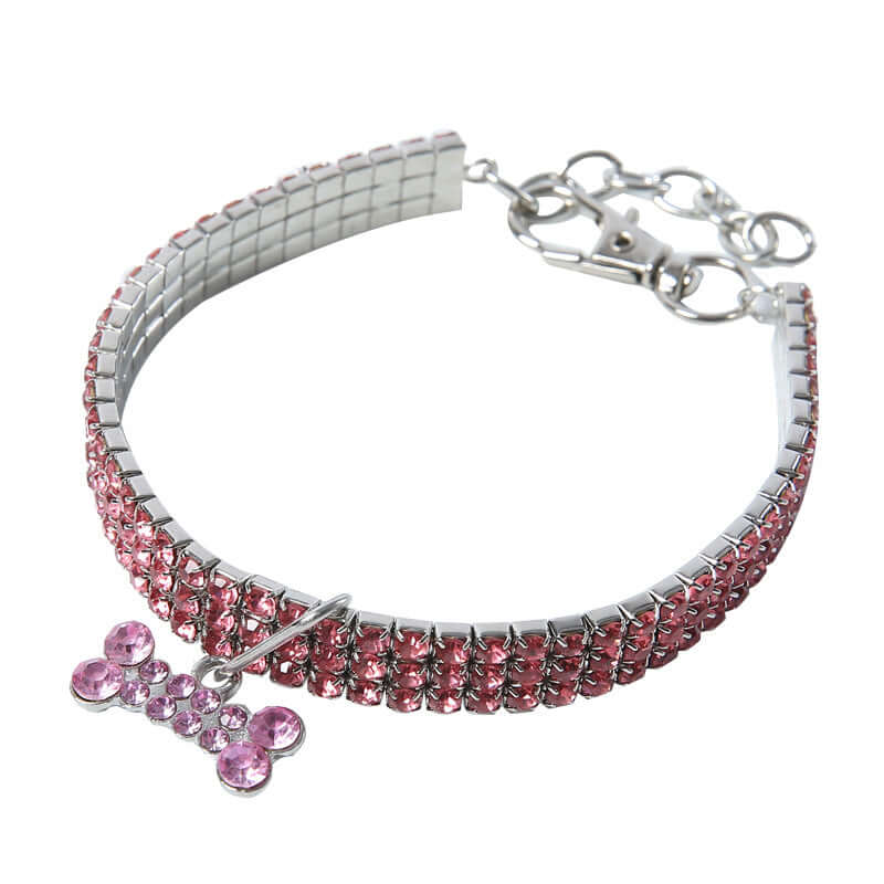 Glitzerndes Haustierhalsband mit Strass