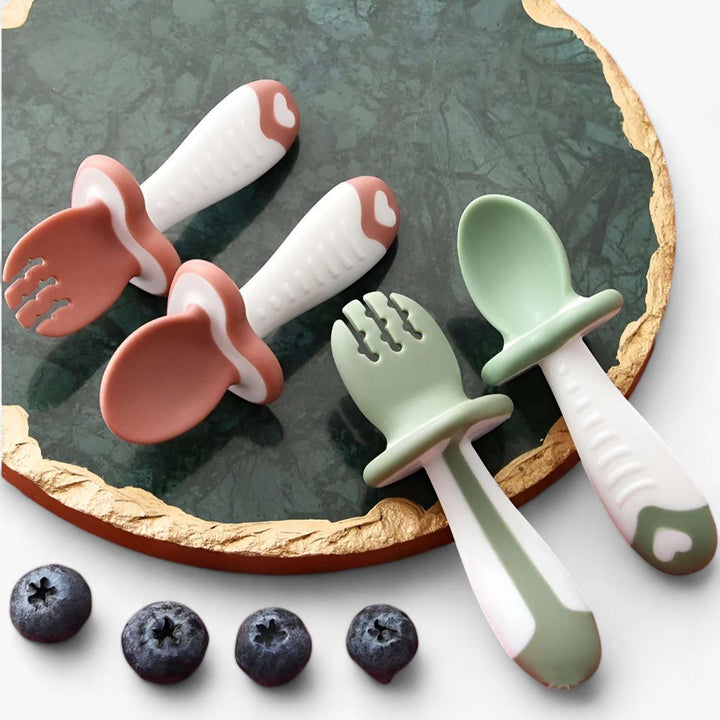Silikon Babybesteck Set - 2-teilig