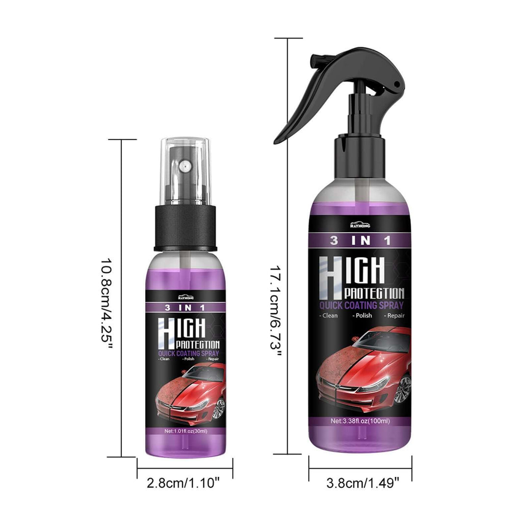 Auto-Schutzspray 3in1: Lack Glas  & Kunststoffpflege