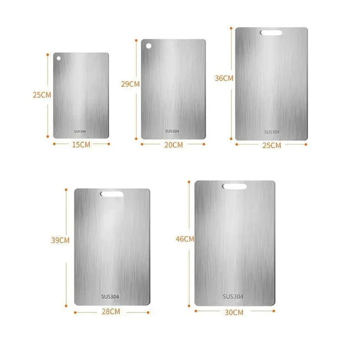 High-quality titanium chopping board, ideal for hygienic kitchen food prep, outdoor cooking, and meal efficiency.