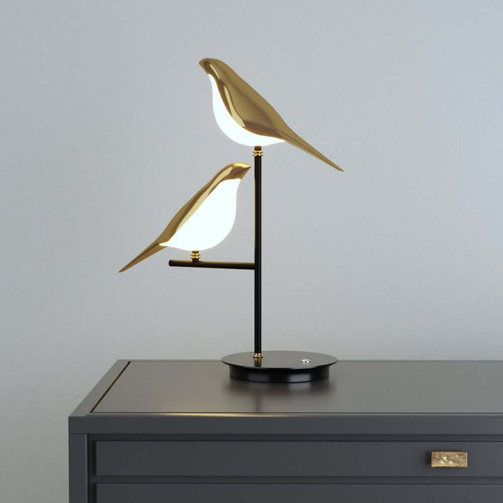 Moderne LED-Tischleuchte Vogel Design