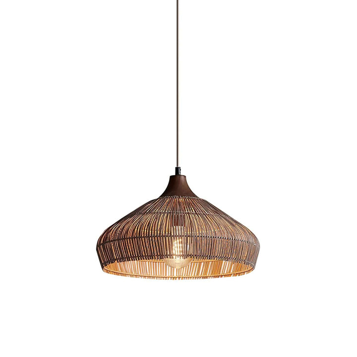 Hängeleuchte Rattanlampe Holz