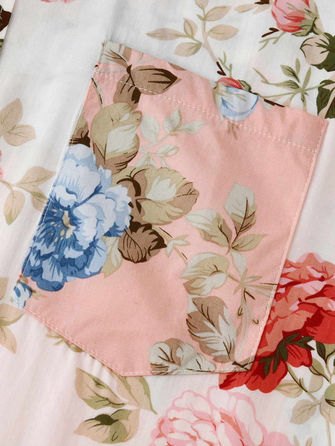 Men's Kashmir floral shirt. Short sleeve, button-down, a casual yet elegant summer choice.