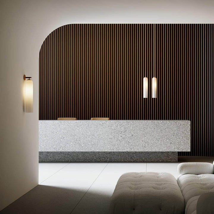 Elegante Kunstglas-Wandleuchte