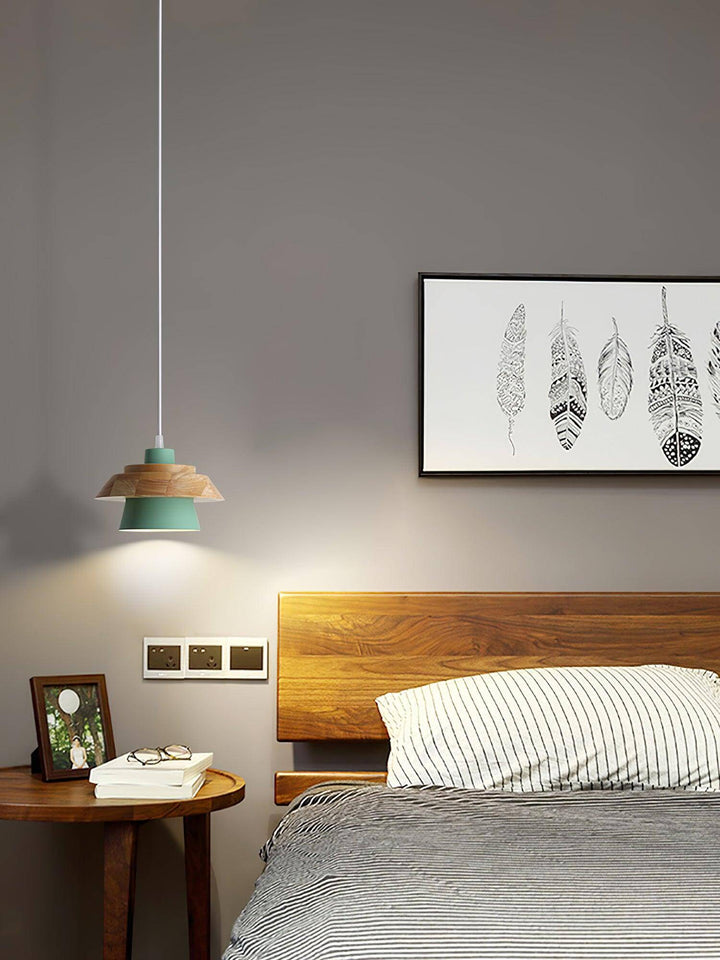 Hängeleuchte Holz Stein Design Pendelleuchte