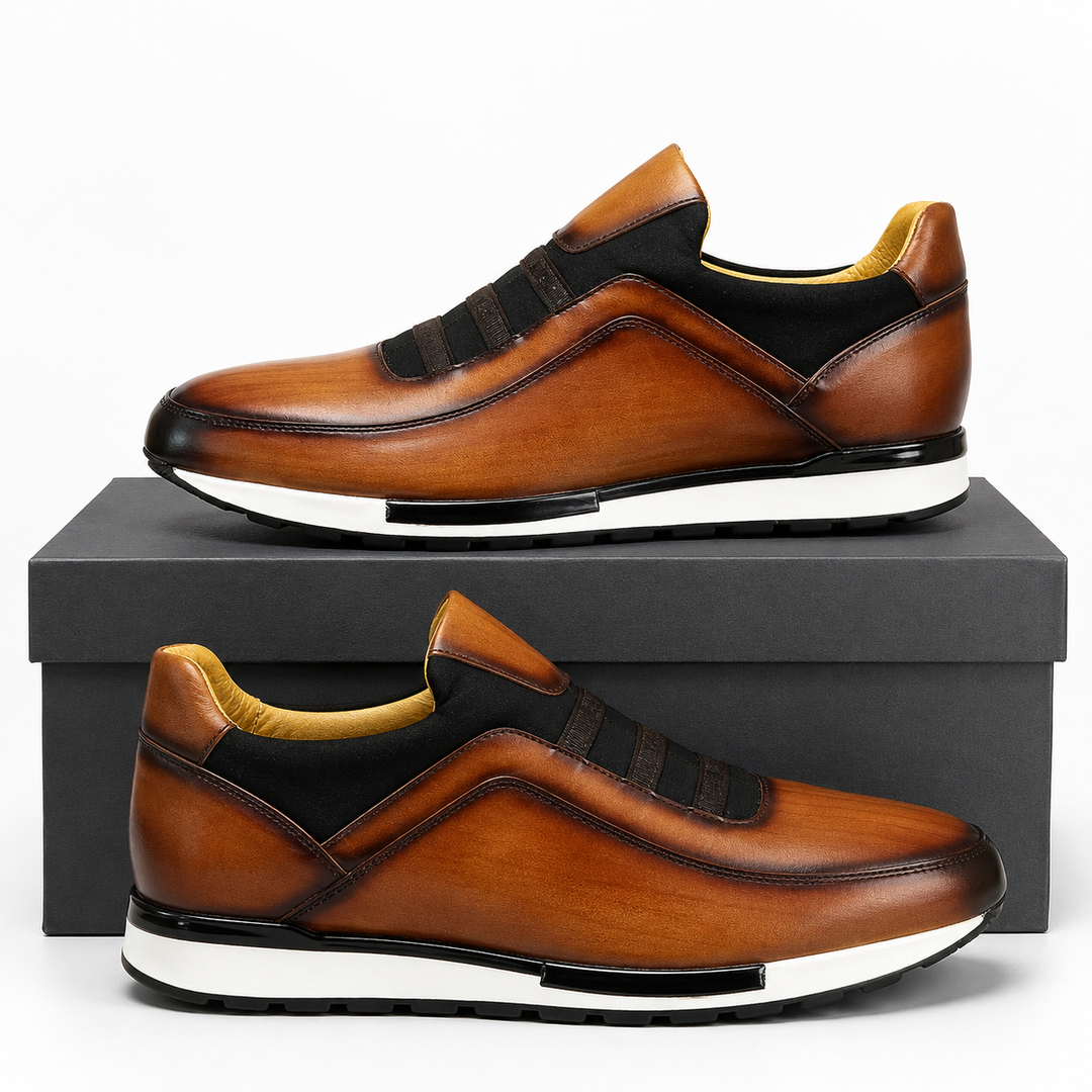 Breathable, anti-slip men's velour leather brogue dress shoes, ultimate comfort.