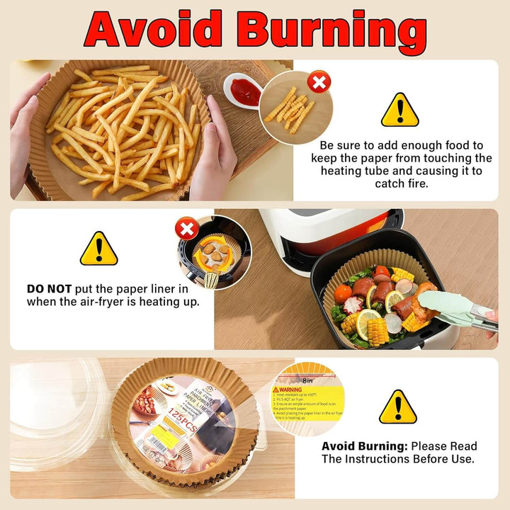 Einweg-Airfryer-Papierformen, antihaftbeschichtet
