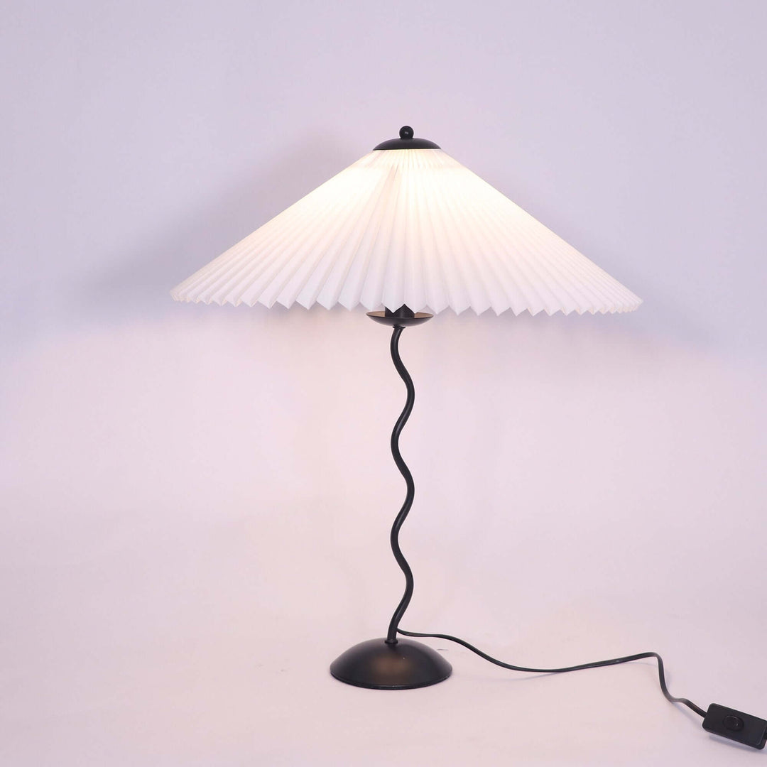 Designer Tischlampe Metall Modern Wellenförmig