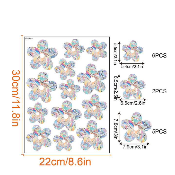 Regenbogen-Fensterdeko - Selbstklebend, Bunt, Dekorativ
