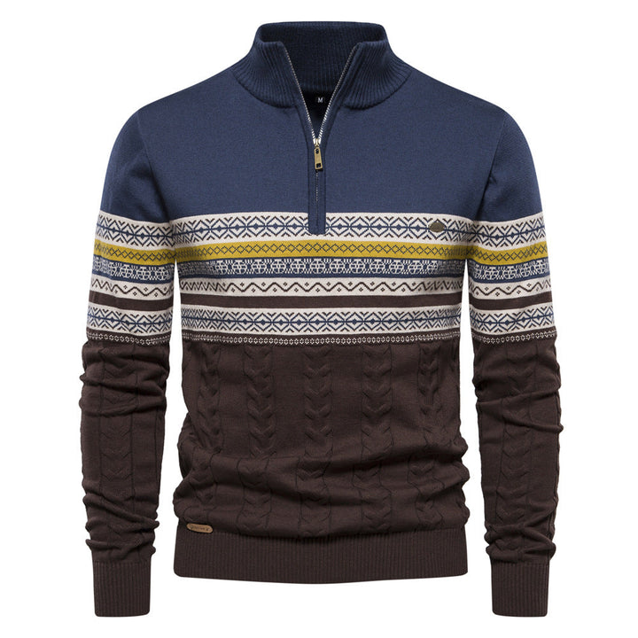 Men's fashion essential: Bergen half-zip pullover, with authentic Nordic knit details.