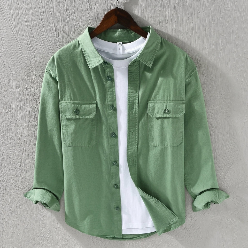 Men's versatile overshirt, perfect for casual everyday layering & modern style.