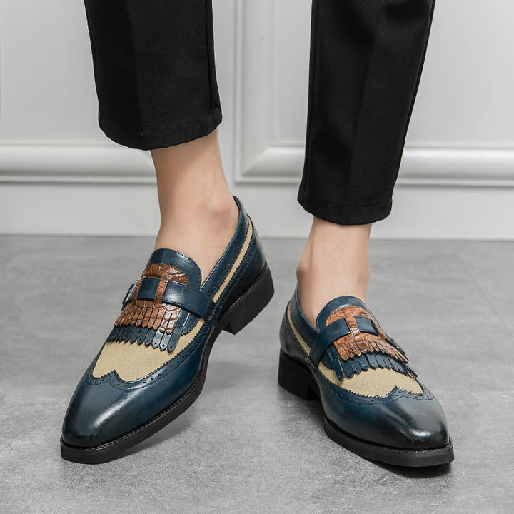Iconic men's Regent brogue loafers, versatile slip-on shoes for both formal and smart casual.