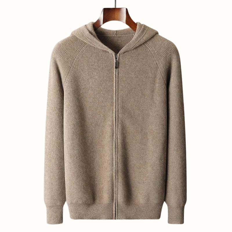 Men's Nova full-zip comfort hoodie in soft fabric. Ideal for warm, casual everyday wear & layering. Modern style.