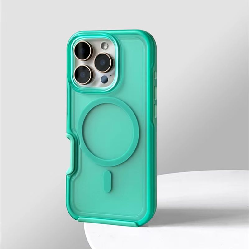 Bright neon iPhone cover. Magnetic, shockproof, scratch-resistant, non-slip & wireless charging compatible.