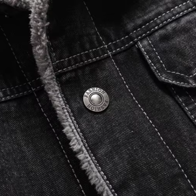 Everyday blue denim jacket, a warm classic outerwear for men & women, casual fashion.