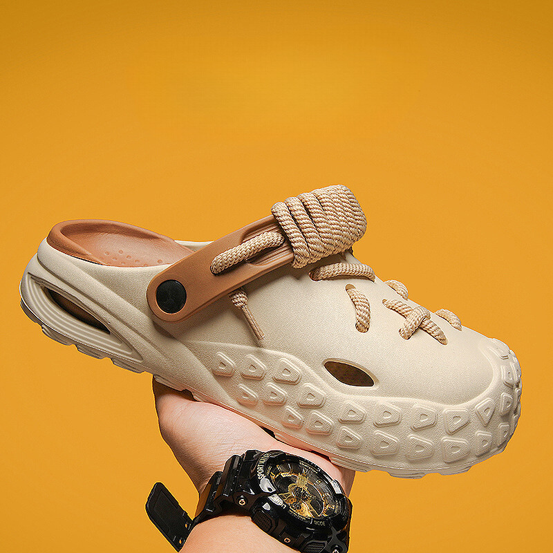 Side view of fashionable women's Echo Laced Clogs, great for casual outings.