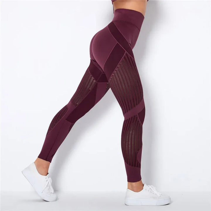 Women's high-waist seamless sculpting leggings for comfortable yoga, gym workouts, and activewear fitness.