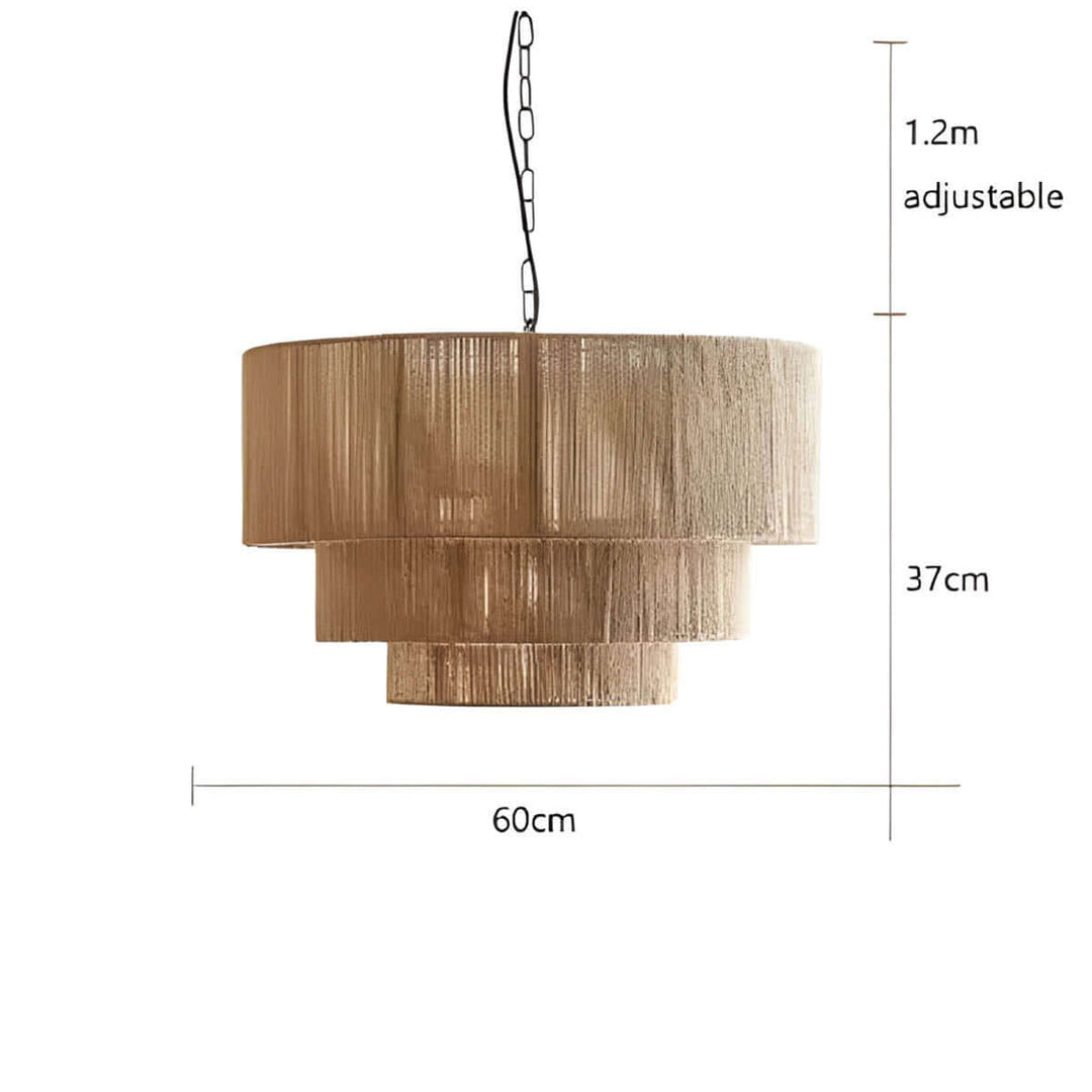 Hängeleuchte mit Naturfaser-Seil - Designlampe