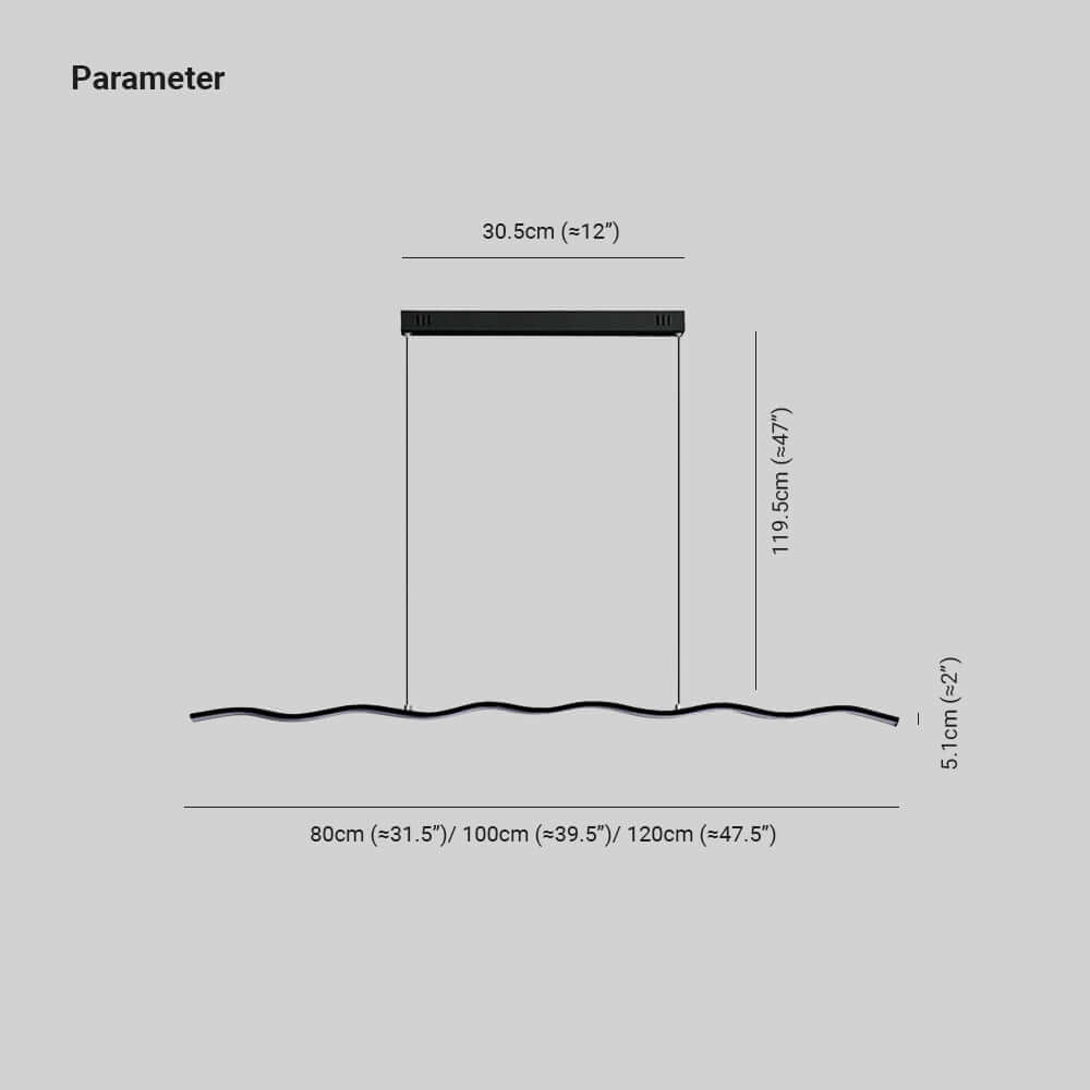 Moderne LED-Pendelleuchte Wellen-Design
